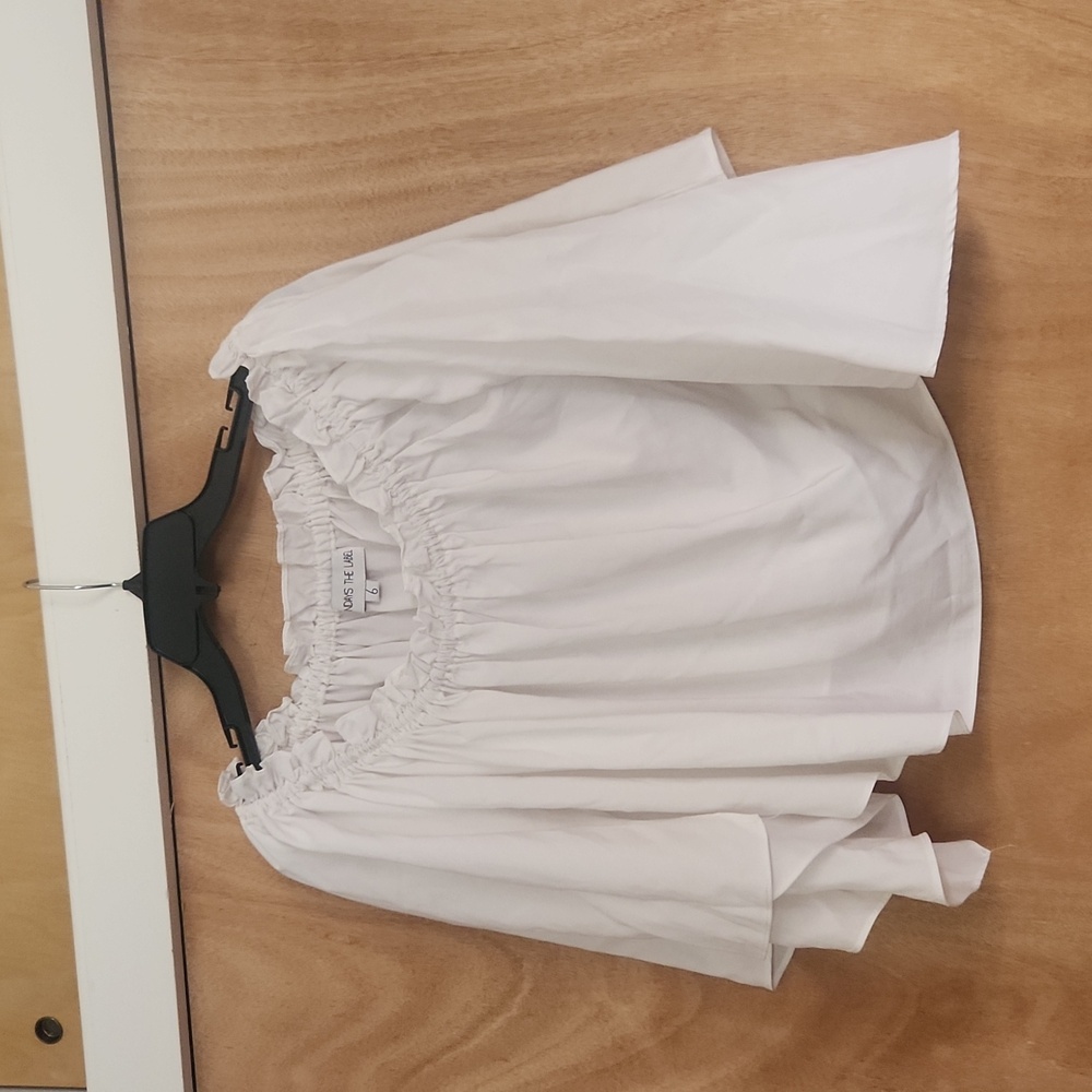 Flowy white blouse.